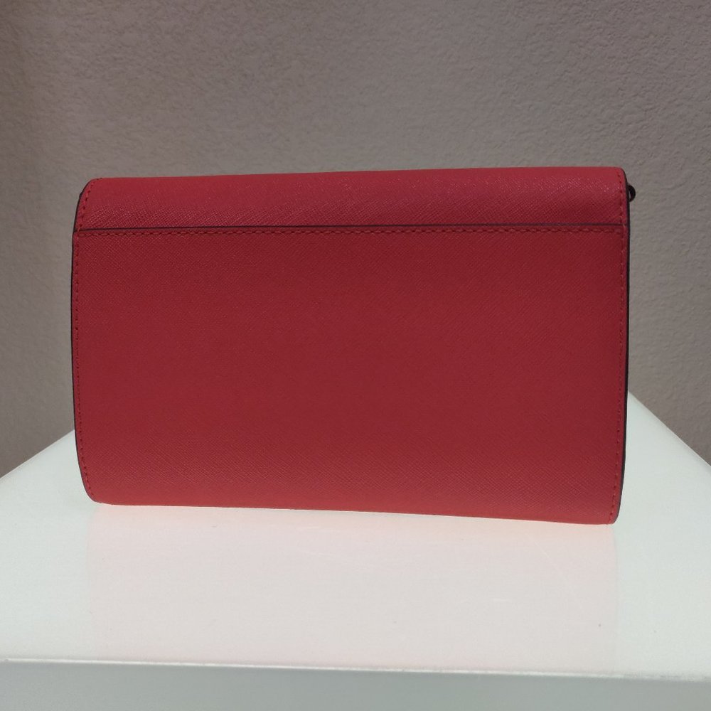 NWT Tory Burch Emerson Chain Wallet Bright Samba - Picture 4 of 7